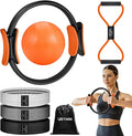 UZTUGG Pilates Equipment Kit at Home for Women, 4-in-1 Workout Essential Set with Pilates Ring, Fabric Resistance Bands, Figure 8 Resistance Band, Pilates Ball–Full Body Toning, Yoga & Stretching