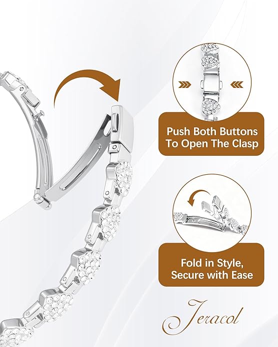 Copper Bracelet & Ring for Women, Ultra Strength Magnetic Bracelet with 3800 Gauss Magnets, Four-Leaf Clover & Infinity Heart Symbol & Crystal, Adjustable Tools and Jewelry Gift Box