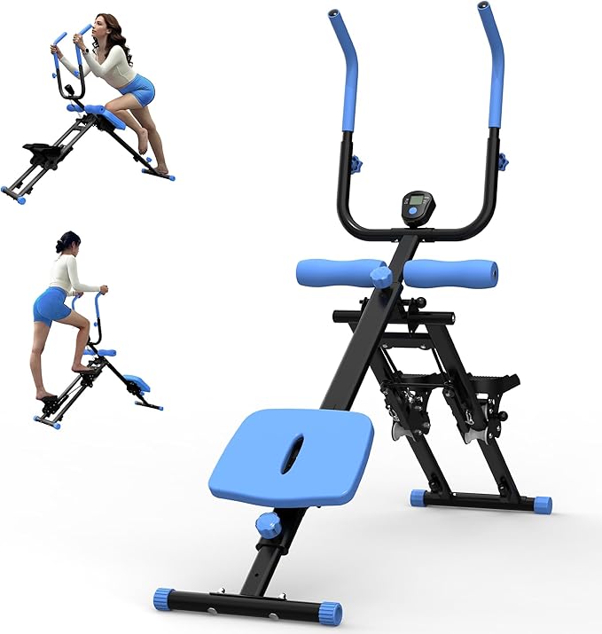 2 in 1 Stair Stepper and Ab Machine, High-Efficiency StairMaster Climber & Ab Trainer, Multi-Function Home Gym Equipment for Full Body Workout, Cardio and Core Training