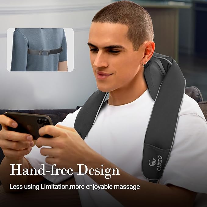 Shiatsu Neck and Shoulder Massager with Heat [Remote Control], FSA Eligible HSA, 6D Kneading Neck Massager for Pain Relief Deep Tissue, Gifts for Men Women