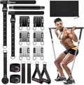 Pilates Bar Kit with Resistance Bands,Pilates Bar with Stackable Bands Workout Equipment for Legs,Hip,Waist and Arm,Exercise Fitness Equipment for Women & Men Home Gym Yoga Pilates