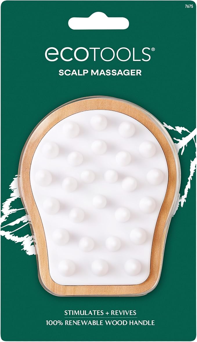 EcoTools Scalp Massager, Scalp Scrubber Stimulates & Exfoliates for Better Hair Health, Reduces Product Build-Up, Gentle Silicone Bristles Massage, Eco-Friendly & Cruelty-Free, 1 Count