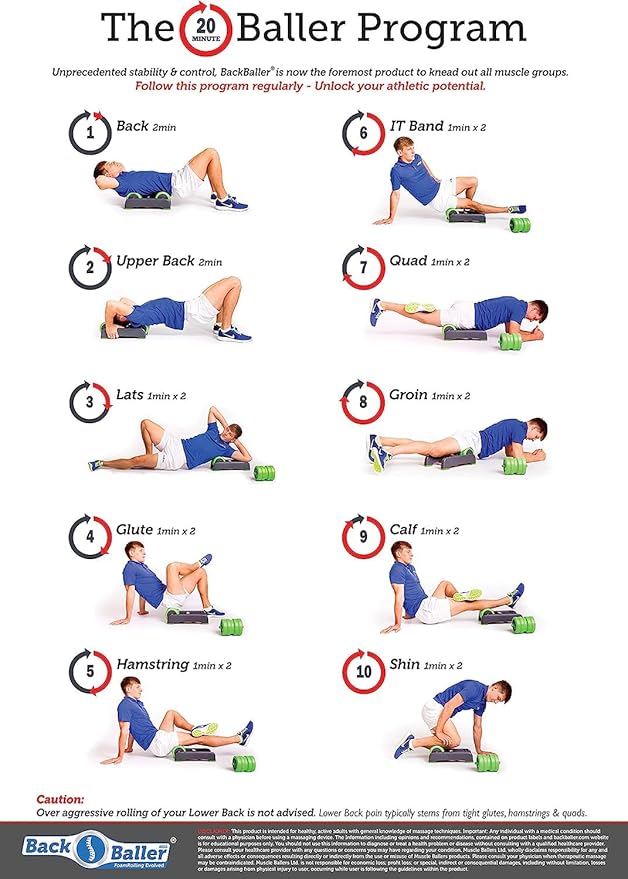 BackBaller Foam Roller (Ridged) - Muscle Roller for Deep Pain Relief. Ideal for Runner Cyclist Footballer Athlete