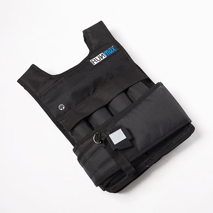 RUNmax 20LBS - 150LBS Adjustable Weighted Vest Wtih Shoulder Pads Option for Men and Women