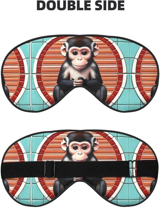 The Silent Monkey Head-Mounted Double-Sided Light-Blocking Sleeping Eye mask to Protect Eyes and Relieve Eye Fatigue