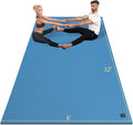 GXMMAT Large Yoga Mat 12'x6'/10'x6'/6'x8'(7mm), Extra Thick Workout Mats for Home Gym Flooring, Ultra Comfortable Non-Slip Quick Resilient Barefoot Wide Exercise Mat for Pilates, Stretching,Meditation