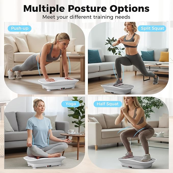 GYMAX Vibration Plate Exercise Machine, Vibration Plate with 10-Level Intensity, LED Display & Remote Control, Body Vibrating Plates Stand Shaking Platform Fat Burning Machine