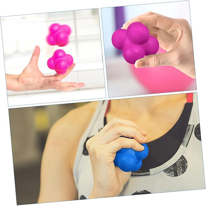 HANABASS 6pcs Agility Balls Hexagonal Fitness Balls Reaction Training Soccer Training Fun Reaction