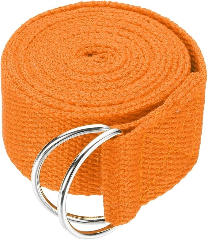 Yoga Strap for Stretching, Athletic Stretch Band with Adjustable Metal D Ring Buckle Yoga Bands