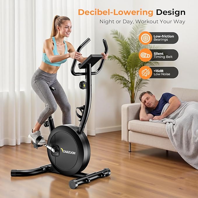 Exercise Bike Stationary Bikes for Home Adjustable Indoor Cycling Bike Magnetic Resistance Workout Bike Exercise Machine with Multi-Function Comfortable Seat, LCD Monitor, 264LBS Black