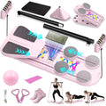 Pilates Board, Foldable Pilates Reformer Set for Home Workout with Timer, 6-in-1 Multifunctional Portable Reformer Pilates Machine at Home Pilates Equipment for Fitness, Exercise, Abs, Core Training