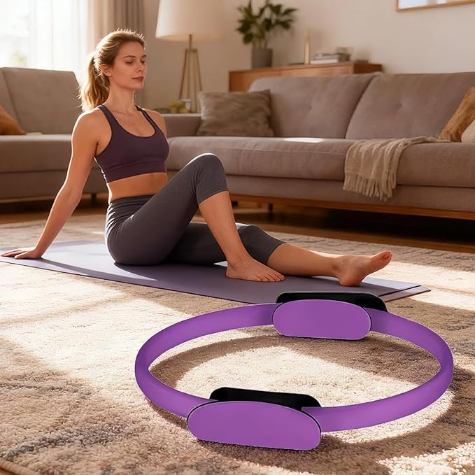 5 Pcs Pilates Loop, Ball and Resistance Bands Set, Home Workouts Kit Includes 15 in Pilates Loop, with Exercise Guide, Presented in Gift Box
