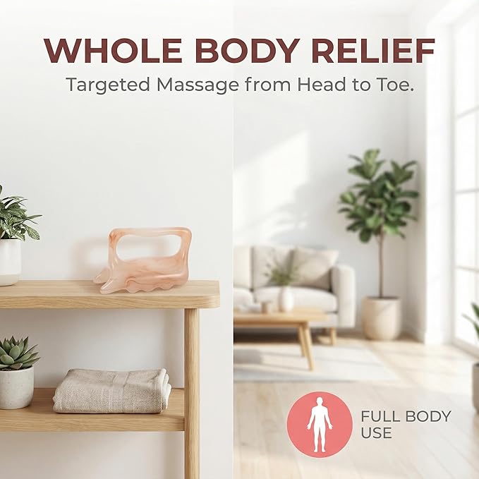 Handheld Pressure Point Massage Tool, Double Push Resin Full Body Manual Massagers for Shoulder, Neck, Back, Limbs, and Scalp Massage Tool Scraping Traditional Therapy