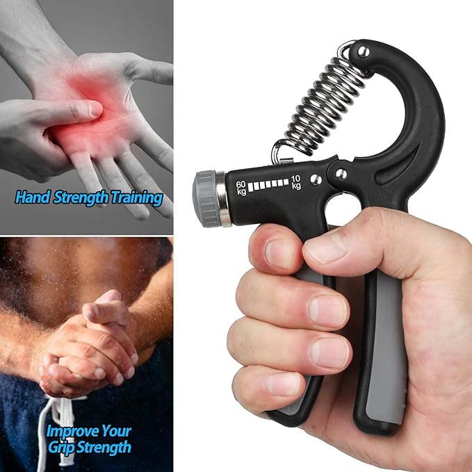 NIYIKOW 2 Pack Grip Strength Trainer, Hand Grip Strengthener, Adjustable Resistance 22-132Lbs (10-60kg), Forearm Strengthener, Perfect for Musicians Athletes