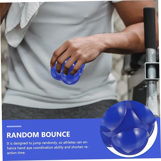 Veemoon Hexagonal Reaction Ball Durable Fitness Tool for Agility Training for Home Workouts Smooth Surface for Enhanced Hand-Eye Coordination and Reflex Development Large Blue