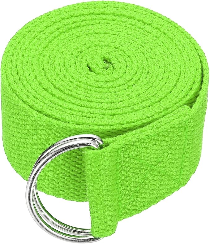 Yoga Strap for Stretching, Athletic Stretch Band with Adjustable Metal D Ring Buckle Yoga Bands