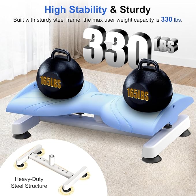 KESHWELL Waist Twisting Machine,Ab Twist Board For Weight Loss&Waist Slim,Ab Machine with Pilates Bar,Noiseless Waist Trainer For Women & Men, 330 Lbs Capacity At Home Workout Equipment.