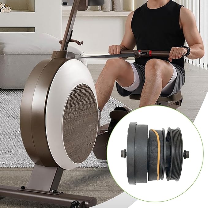Damper Rowing Machine, Pullback Gym Rower Spring Box, Wheel,