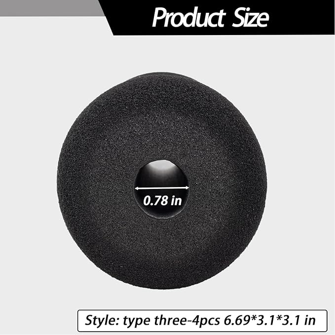 Protective Pads (6.69 * 3.1 * 3.1 in) Cushion for Exercise Equipment, Soft Foam Padding Sponge Rollers for Workout Machine-Sit ups, Barbell Bench