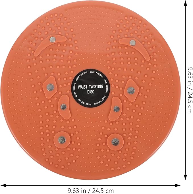 Twisting Board Waist Slimming Machine with Rope 1pcs Orange Body Massage Exercise Rotating Disc for Home Fitness and Core Training