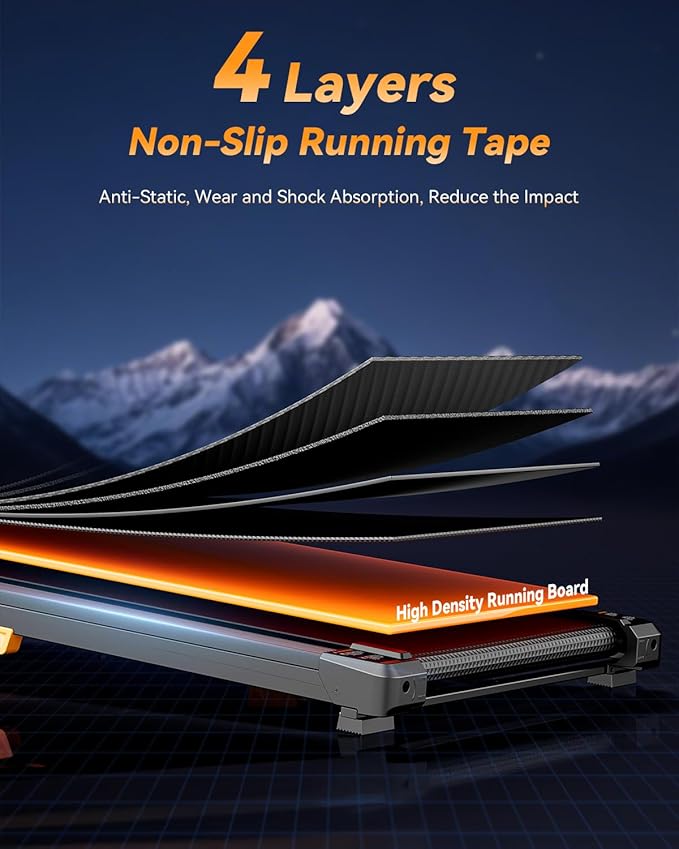 Walking Pad Treadmill, WALKWAKE 8% Incline Walking Pads, Compact Under Desk Treadmill for Home, 330lb Capacity 2.5HP Running Machine for Walking Jogging with LED Display