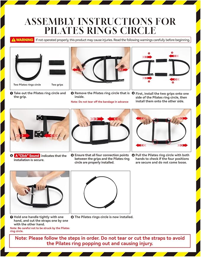 Pilates Kit, Pilates Ring and Ball Set with 5-Level Resistance Bands for Core Strength, Stretching, Toning & Full Body Home Workout Pilates Equipment