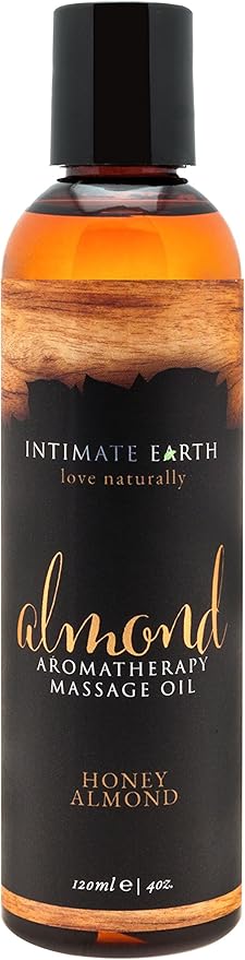 Intimate Earth Massage Oil, Almond, 4 Ounce