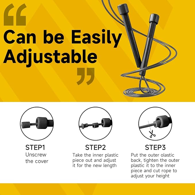 10 Pack Adjustable Jump Rope for Fitness and Exercise-PVC Skipping Rope for Men,Women and Kids-Tangle-Free for Keeping Fit, Training, Workout