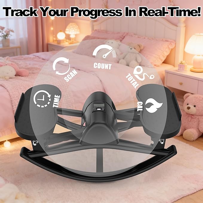 Rocking Stepper for Exercise at Home, 3D Motion Stair Stepper with Resistance Bands & Balance Board, Low-Impact Full Body Workout Equipment, Stable Structure Exercise Equipment[New Vision]