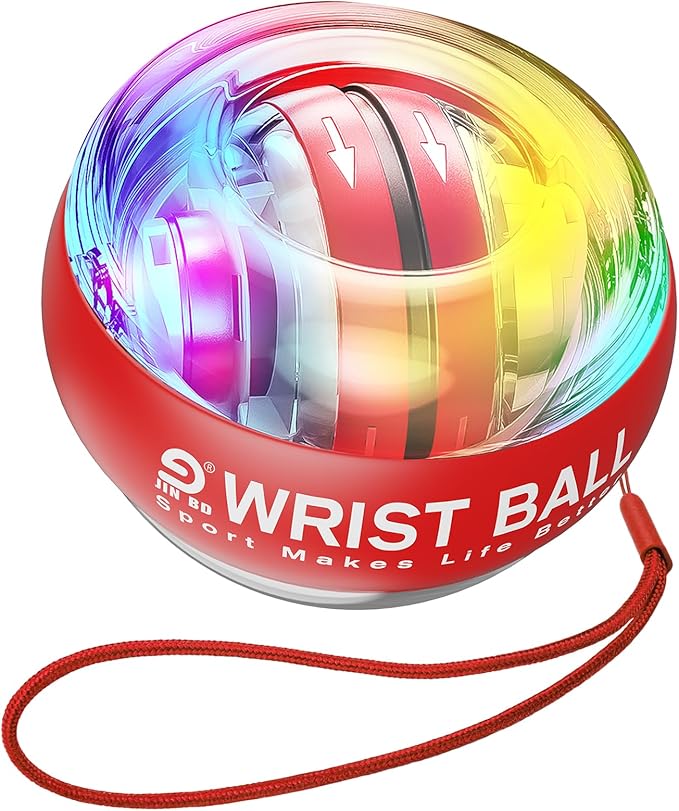 Wrist Trainer Ball Auto-Start Gyroscopic Forearm Exerciser Gyro Ball for Strengthen Arms, Fingers, Grip and Muscles