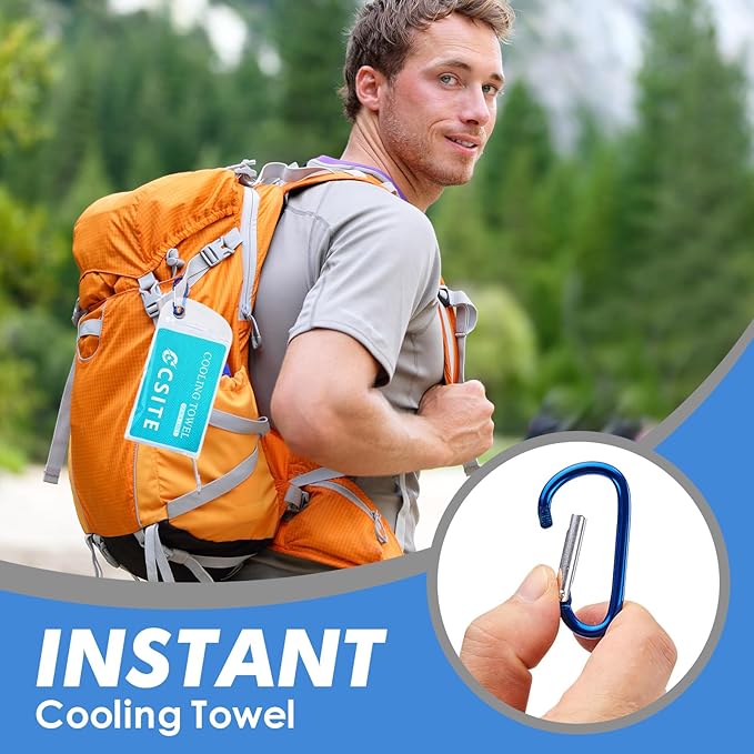 8 Pack (47"x12") Cooling Towels for Neck and Face Bulk, Ice Towel for Hot Weather, Soft Breathable Chilly Gym Towels, Microfiber Towel for Work Out, Yoga, Running, Camping & More Activities