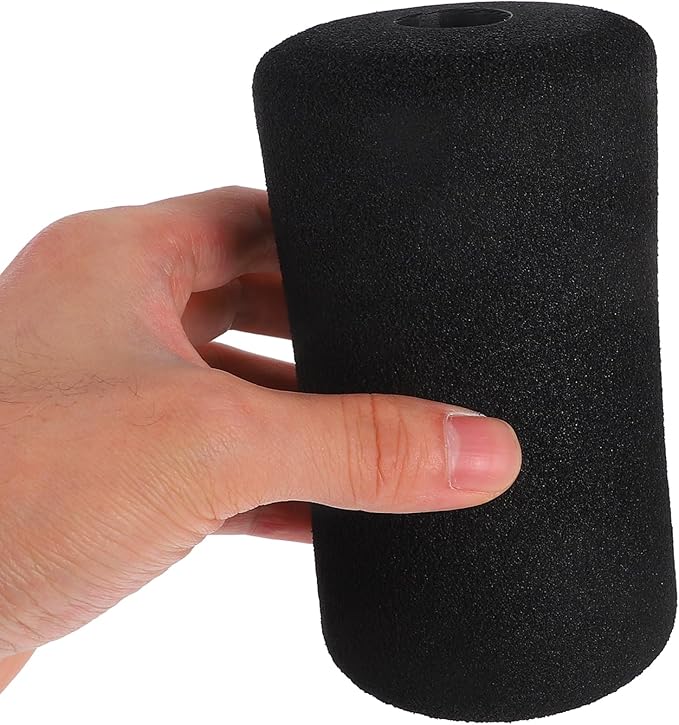 POPETPOP 4 Pcs Foot Foam Pads Rollers Replacement: Foam Foot Pad Rollers Tube Cover, Gym Replacement for Weight Bench, Leg Extension, Exercise Machine (Black)