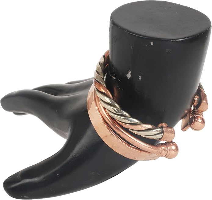 Copper Bracelet Tibetan Style. Hand Forged with Solid and High Gauge Copper Jewelry Cuff for Women Men. Combo of Different Designs