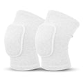 1 Pair Volleyball Elbow Pads, Arm Brace Pads Elbow Protector Strap Support Fitness Arm Protector Compression Breathable with Padded Soft Support Cushion for Men and Women(White,XS)