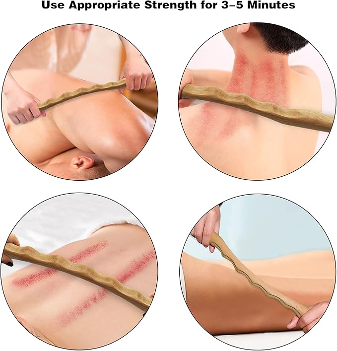Openfly 2 PCS Wooden Gua Sha Massage Tools, Wood Massage Tools Includes Wood Therapy Massage Tools Lymphatic Drainage Tool, Wood GuaSha Tool for Anti Cellulite, Maderotherapy