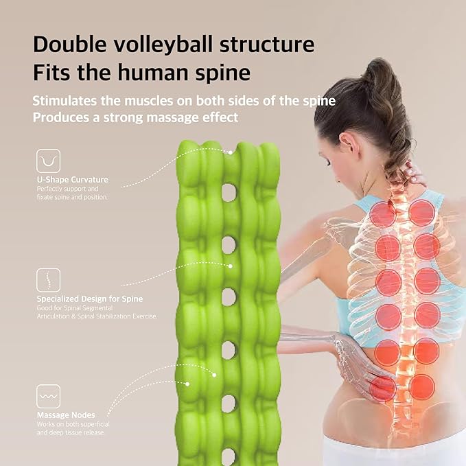 Vibspine, Back Stretcher for Lower-Back Pain Relief, Spine Decompressor,Posutre Corrector, Ideal for Pilates (Green)