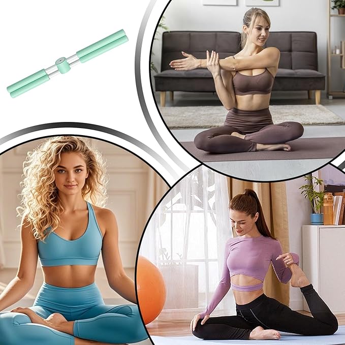 Yoga Stick - 355g Ergonomic Exercise Pole, Spine Support Stretcher, Balance Corrector Rod | Portable Neck Shoulder posturr Fix Tool for Gym Office Home Travel Pilates Training Daily Sitting Aid