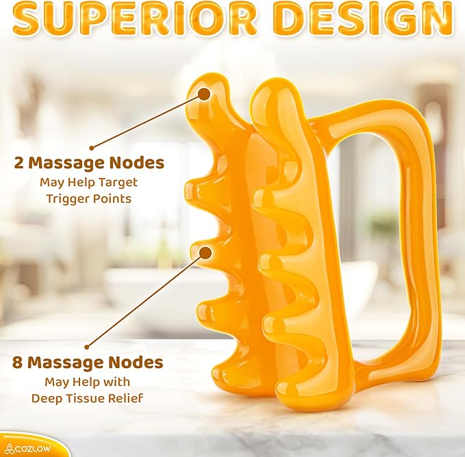 Fascia Cellulite Massage Tool - Handheld Anti-Cellulite Mini Massager for Legs, Thighs & Abdomen - Deep Tissue Myofascial Release Tool for Lymphatic Drainage & Muscle Pain Relief