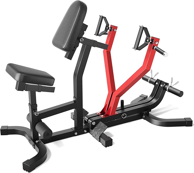 RM01 Seated Row Machine, Back Exercising Equipment Plate Loaded, Chest Supported T-bar Row Machine with Independent Arms, Back Machine Home Gym for 400LBS Capacity Gym Equipment