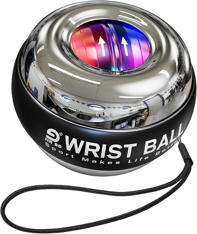 Wrist Trainer Ball Auto-Start Gyroscopic Forearm Exerciser Gyro Ball for Strengthen Arms, Fingers, Grip and Muscles