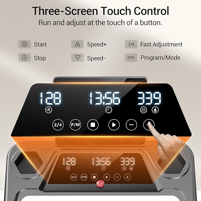 Treadmills for Home with 16% Incline & Handle Bar, 3.0HP Quiet Foldable Treadmill with Led Screen Up to 300lbs Capacity, 7-Layer Shock-Absorbing Walking Pad Treadmill 0.6-7.0MPH