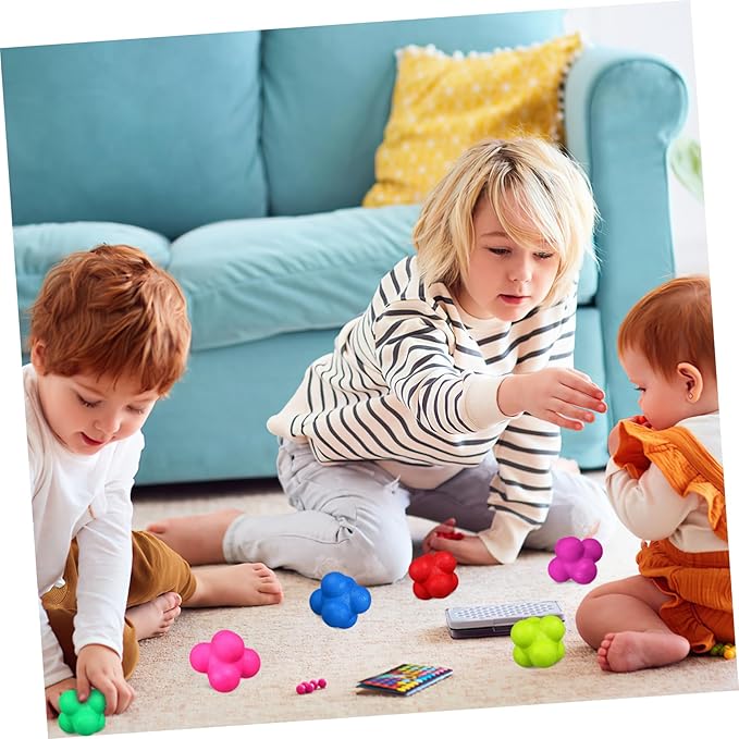 BESPORTBLE Workout Ball Set Hexagonal Reaction Balls 6 Pcs Sports Training Equipment
