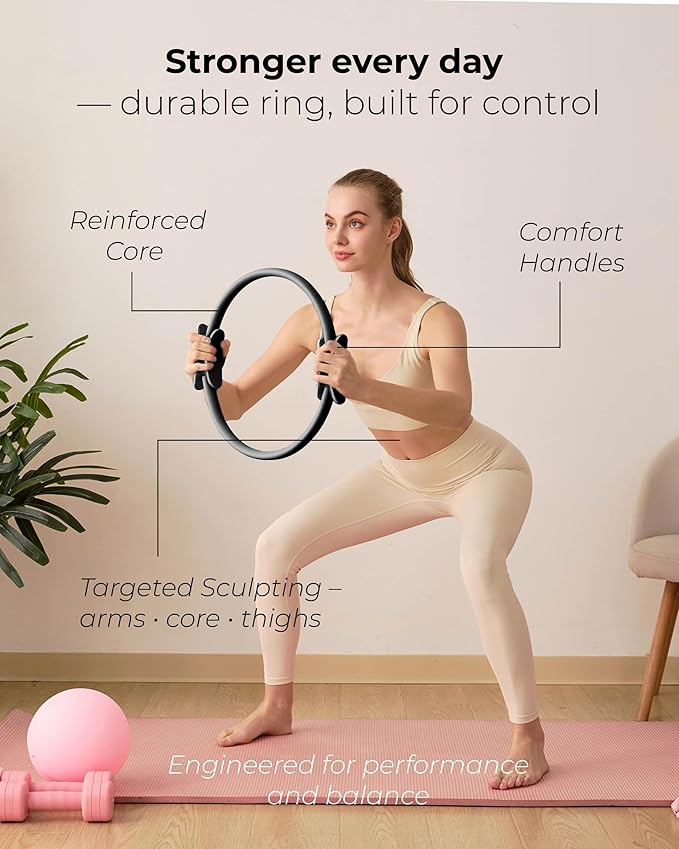 Pilates Kit for Women – Home Pilates Equipment Set with Ring, Ball & Resistance Bands | Pilates Starter Kit with Accessories in Gift Box