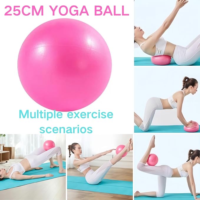 Pilates Essentials Kit for Women - Complete Yoga Set with Rings, Booty Bands, Hip Exercise Band, and 25cm Ball