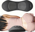 Smooth Triple Fusion Back Massager, 2026 Upgrade Electric 3 in 1 Lumbar Pillow for Bed and Chair, Back Massager with Vibration and Traction for Back and Neck and Shoulder (Dark Gray)