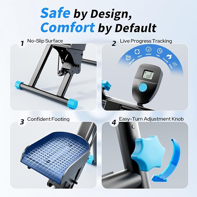 Foldable Stair Stepper for Home, Adjustable Stair Climber with 4 Heights & 3 Angles, Compact Folding Vertical Stair Master for Exercise at Home for Full-Body Workout