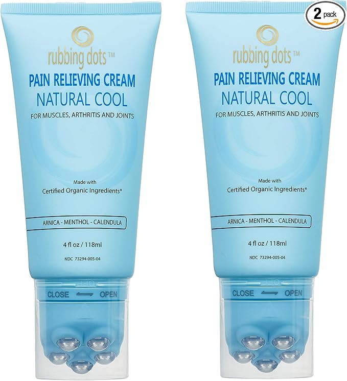 Muscle Pain Relief Cream - Topical Lotion for Back, Neck, Shoulder, Joint, Knee, Foot, Leg, Arthritis & Muscle Pain & Massage Therapy Dual-Pack 4 fl oz Each Tube