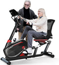 HARISON Exercise Bike 400 lbs Capacity, Easy Assembly Magnetic Recumbent bike for Adult and Seniors with Arm Exerciser , Recumbent Stationary bike for Home, 2 in 1 LCD Monitor and Tablet Holder (Same-day Shipping service）
