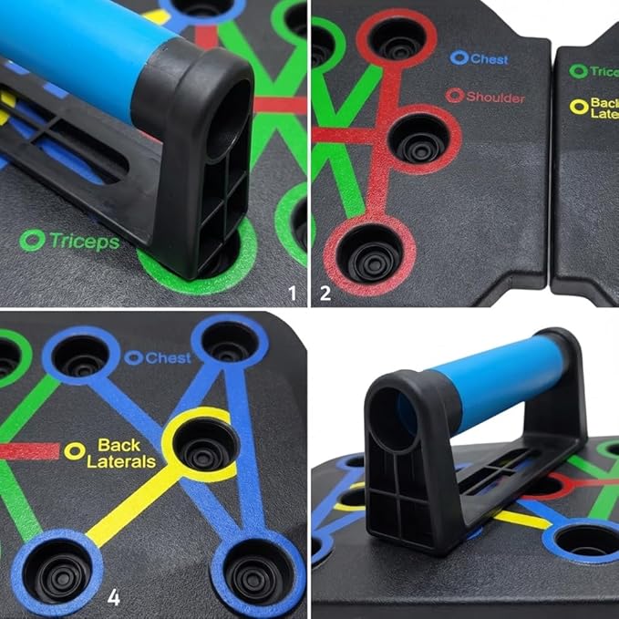 Push Up Board for Home Workout, Multifunctional 28 in 1 Foldable Pushup Station with Non-Slip Mat, Resistance Bands & Storage Bag. Perfect All-in-One Strength Training Equipment for Chest, Arms, Core, and Back, Compact Gym Gear for Men & Women