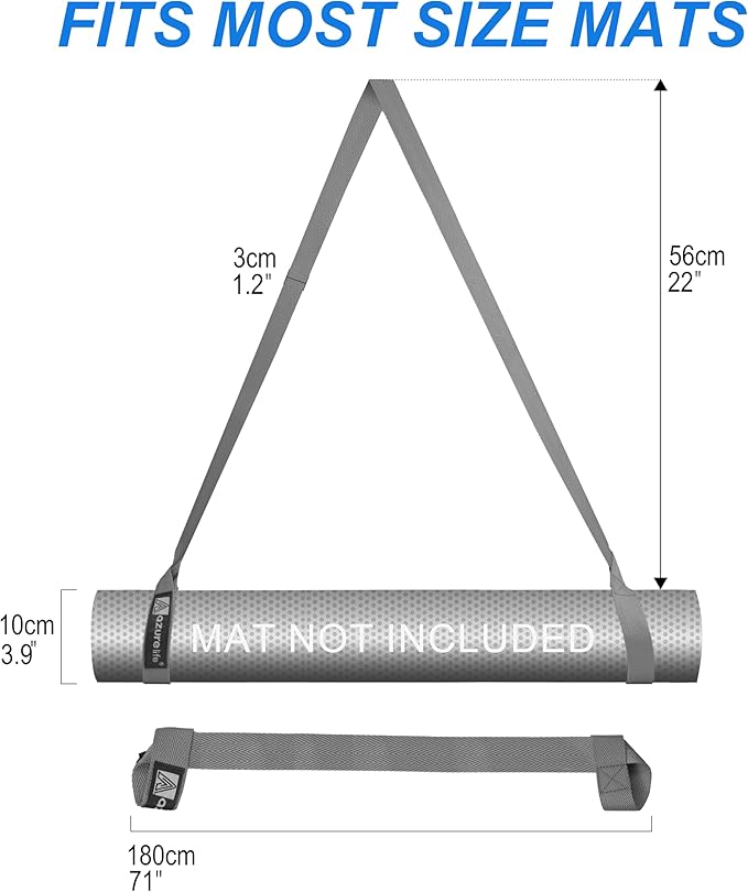 [MAT NOT Included] Yoga Mat Sling, Yoga Mat Straps for Carrying, Easy-Cinch Yoga Mat Holder Strap